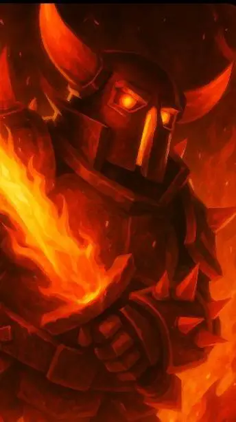 ai character: The Inferno Blaze background