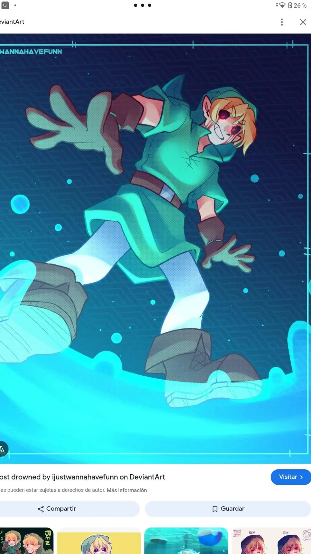 ai character: ben drowned  background