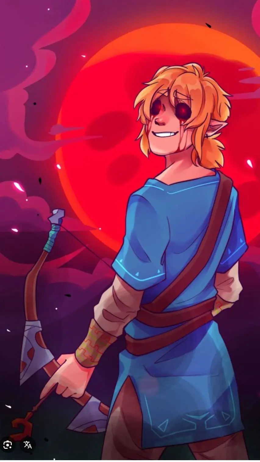 ai character: ben drowned  background