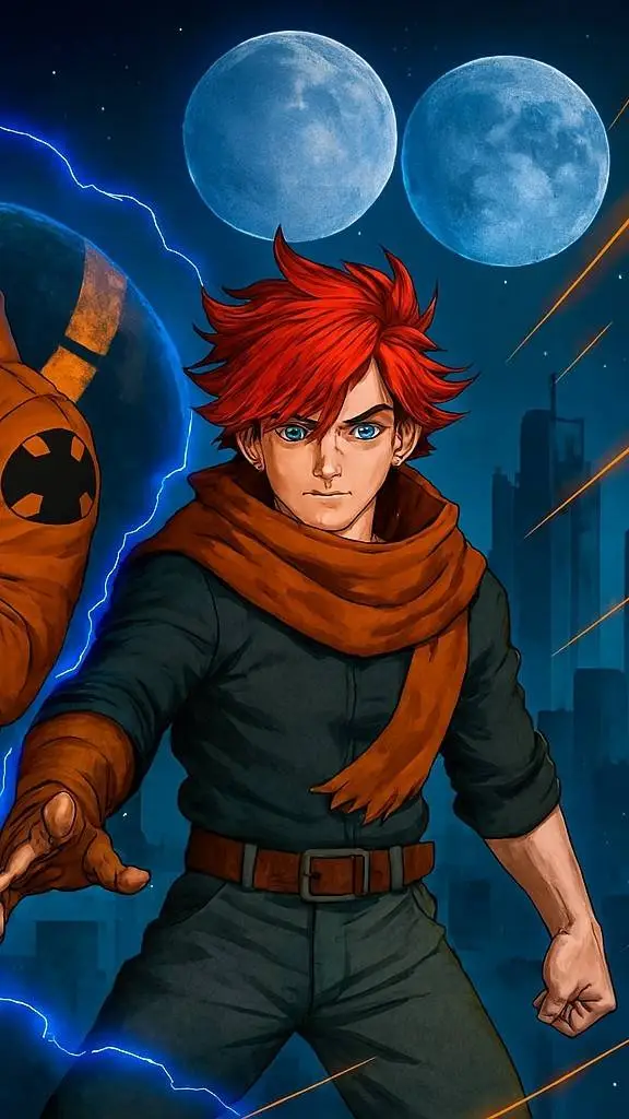 ai character: blaze firestone background