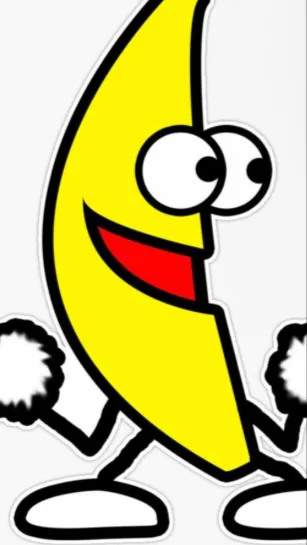 ai character: Banana background