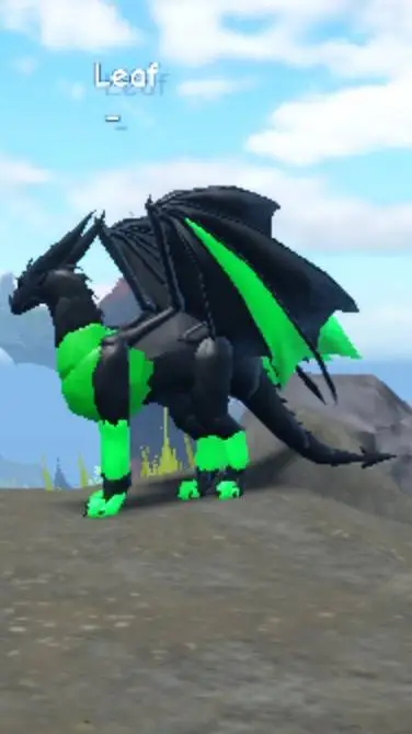 ai character: Leafy dragon background