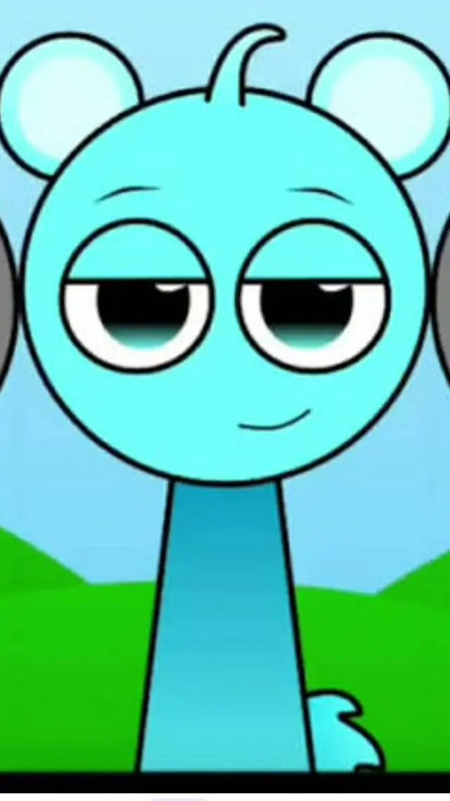 ai character: sky scrunkly background