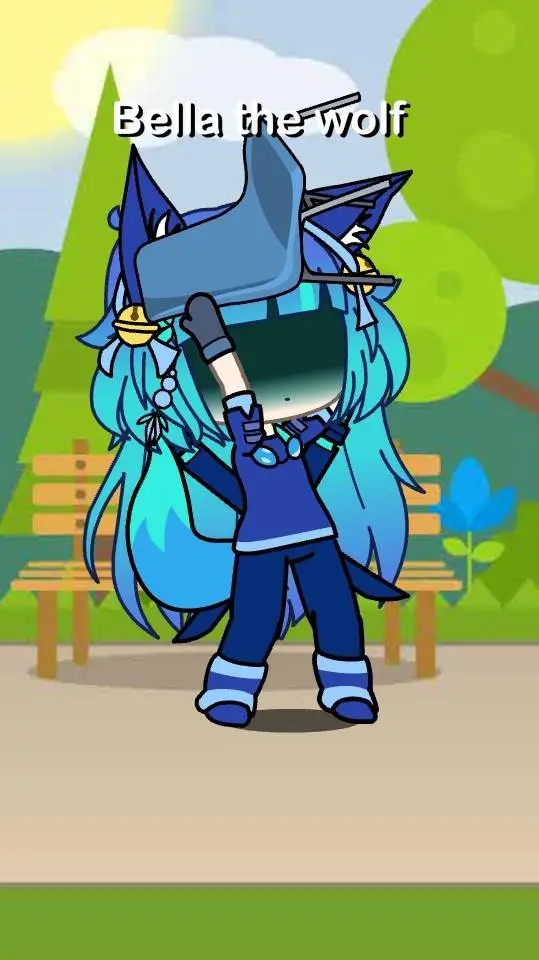 ai character: 🔵Bella the wolf🔵 background