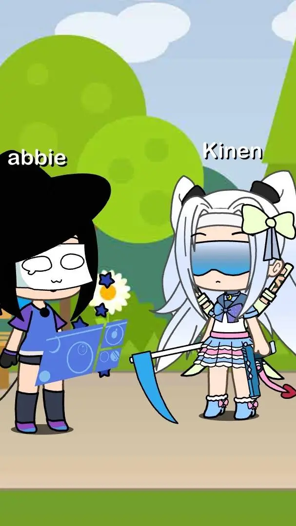 ai character: ❤️💙abbie & kinen❤️ background