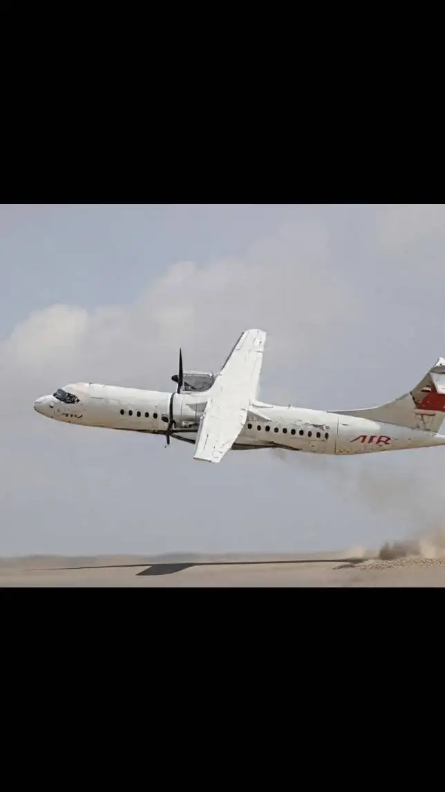 ai character: flying ATR 42 background