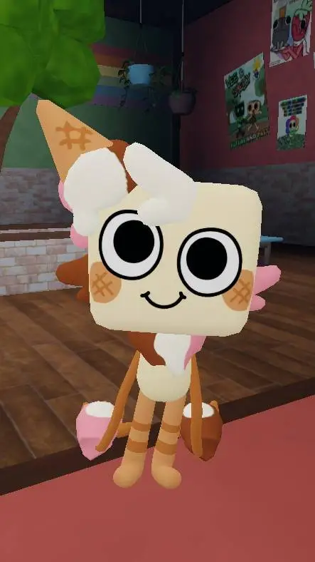 ai character: Dandys world Goob background