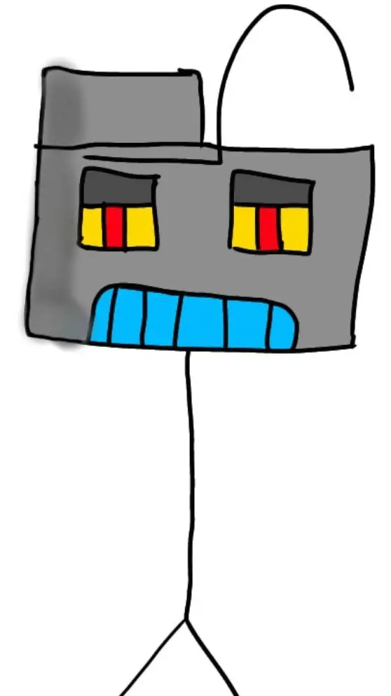 ai character: metal Folder Ron  background