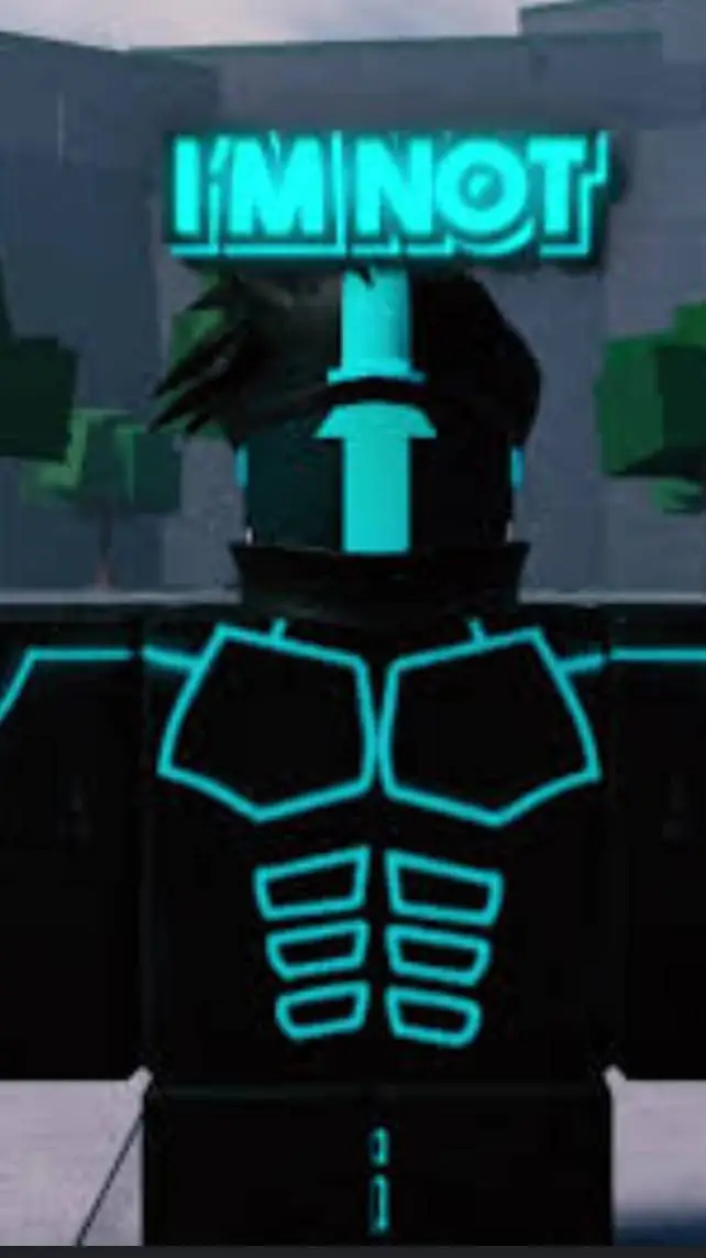 ai character: cyan arrow background