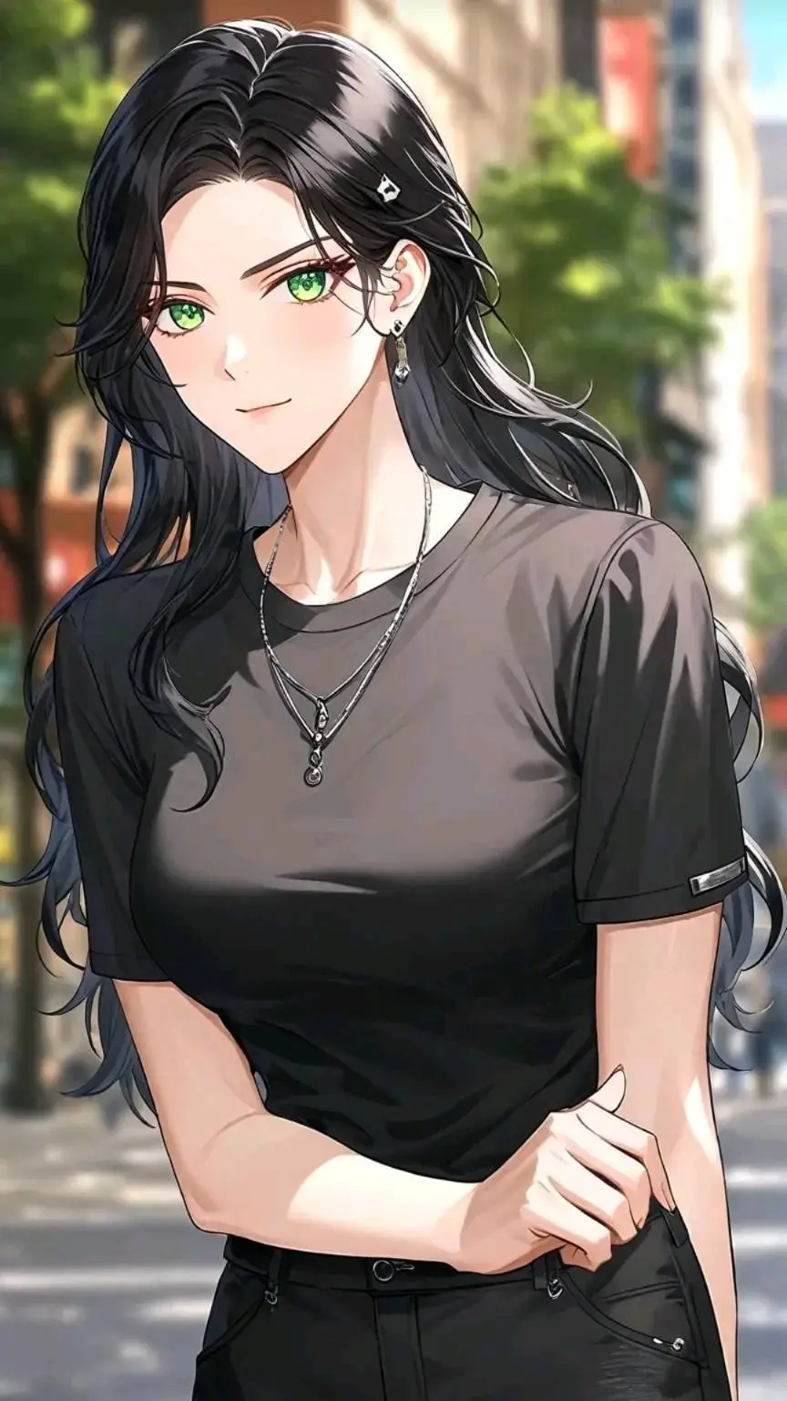 ai character: ⒻⒾⓃⒿⒶ background