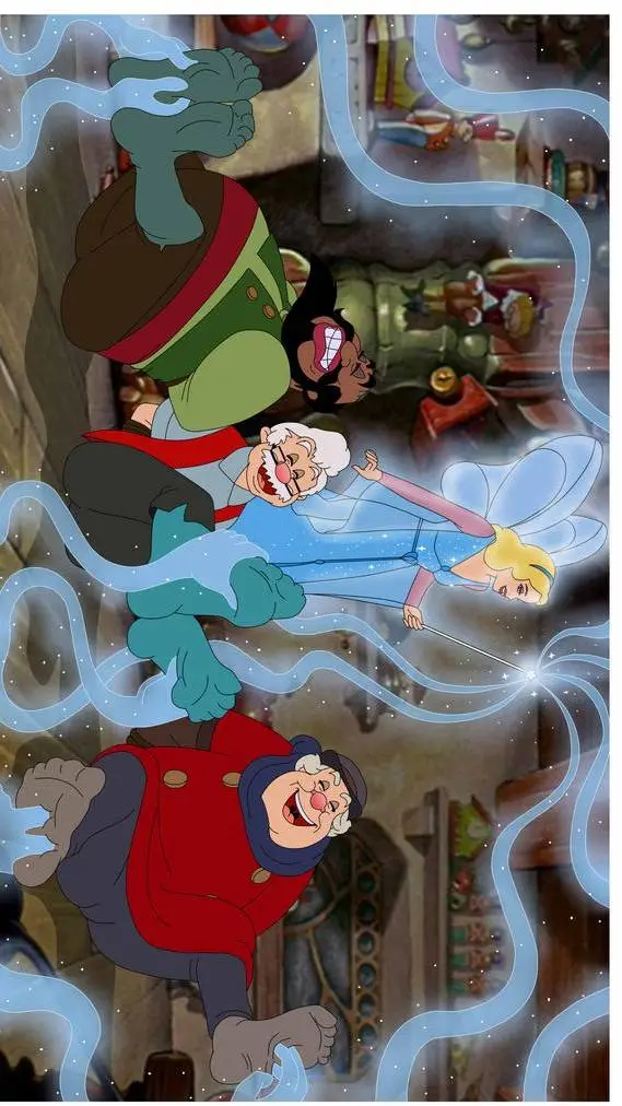 ai character: Three men disney background