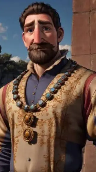 ai character: king Frederick background