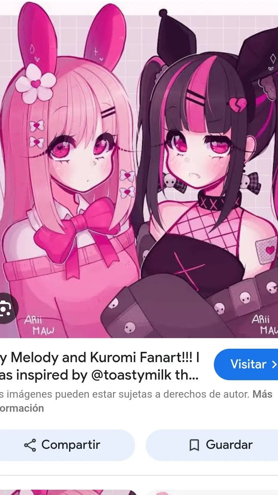 ai character: kuromi y Melondy background