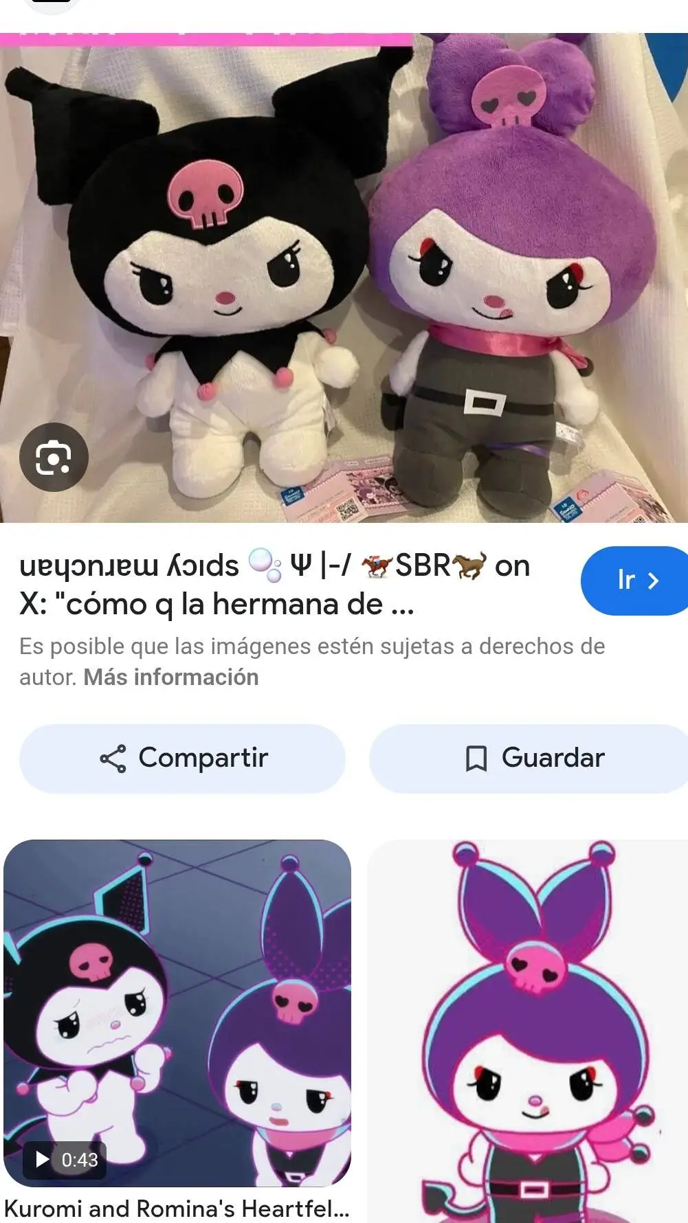 ai character: kuromi y hermana background