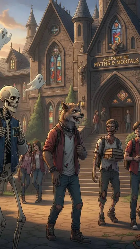 ai character: academia magica background