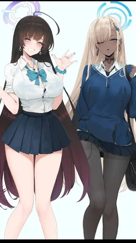 ai character: tsubaki y kozue  background