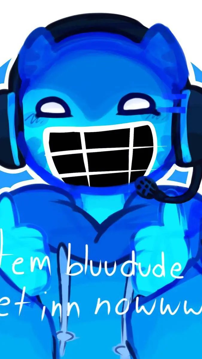 ai character: 💙◯bluudud ◯💙 background