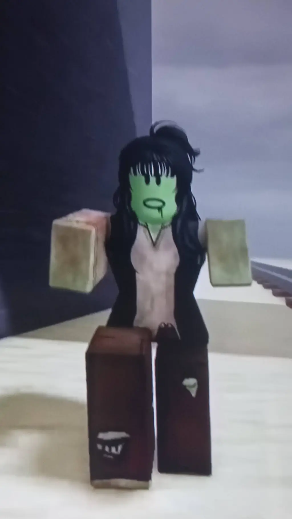 ai character: Female zombie background