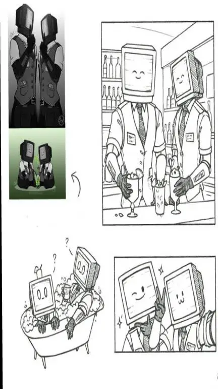 ai character: 🌿Tv man Green🍀 background