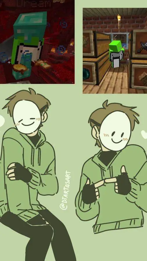 ai character: dreamsmp🍀🌿 background