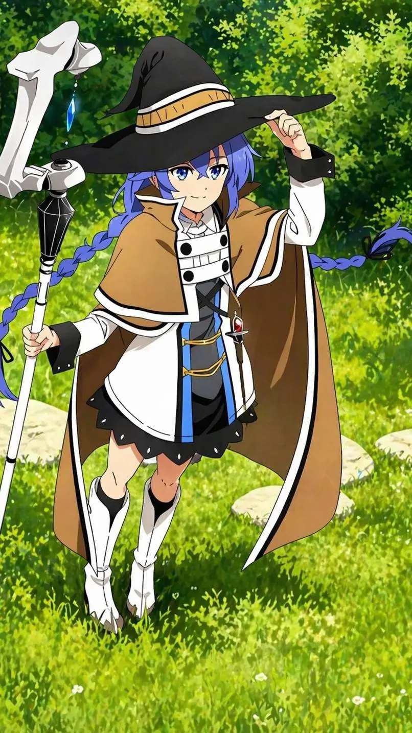 ai character: Roxy MIgurdia background