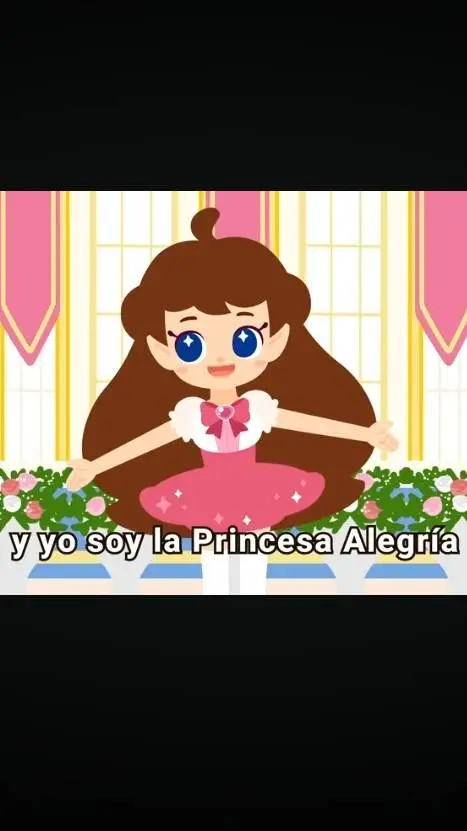 ai character: Princesa Alegría  background