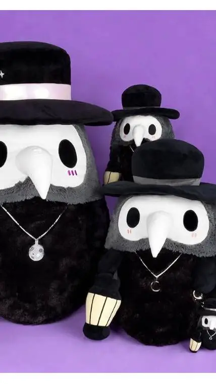 ai character: PlagueDoctor plush background