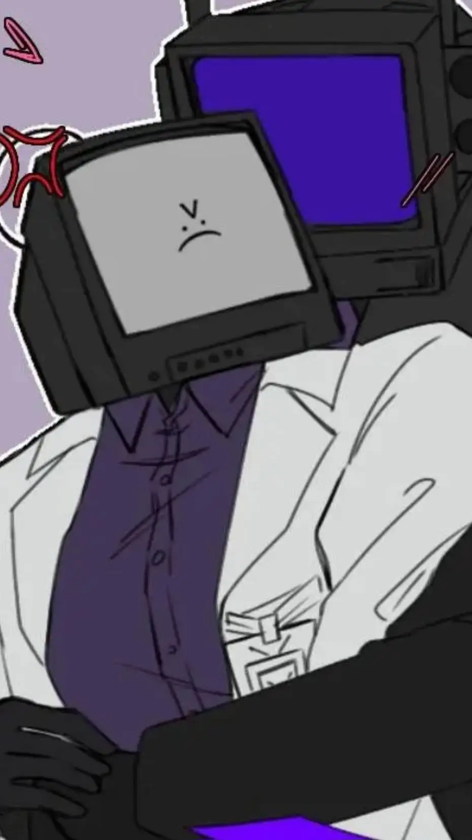 ai character: shadow tv man background