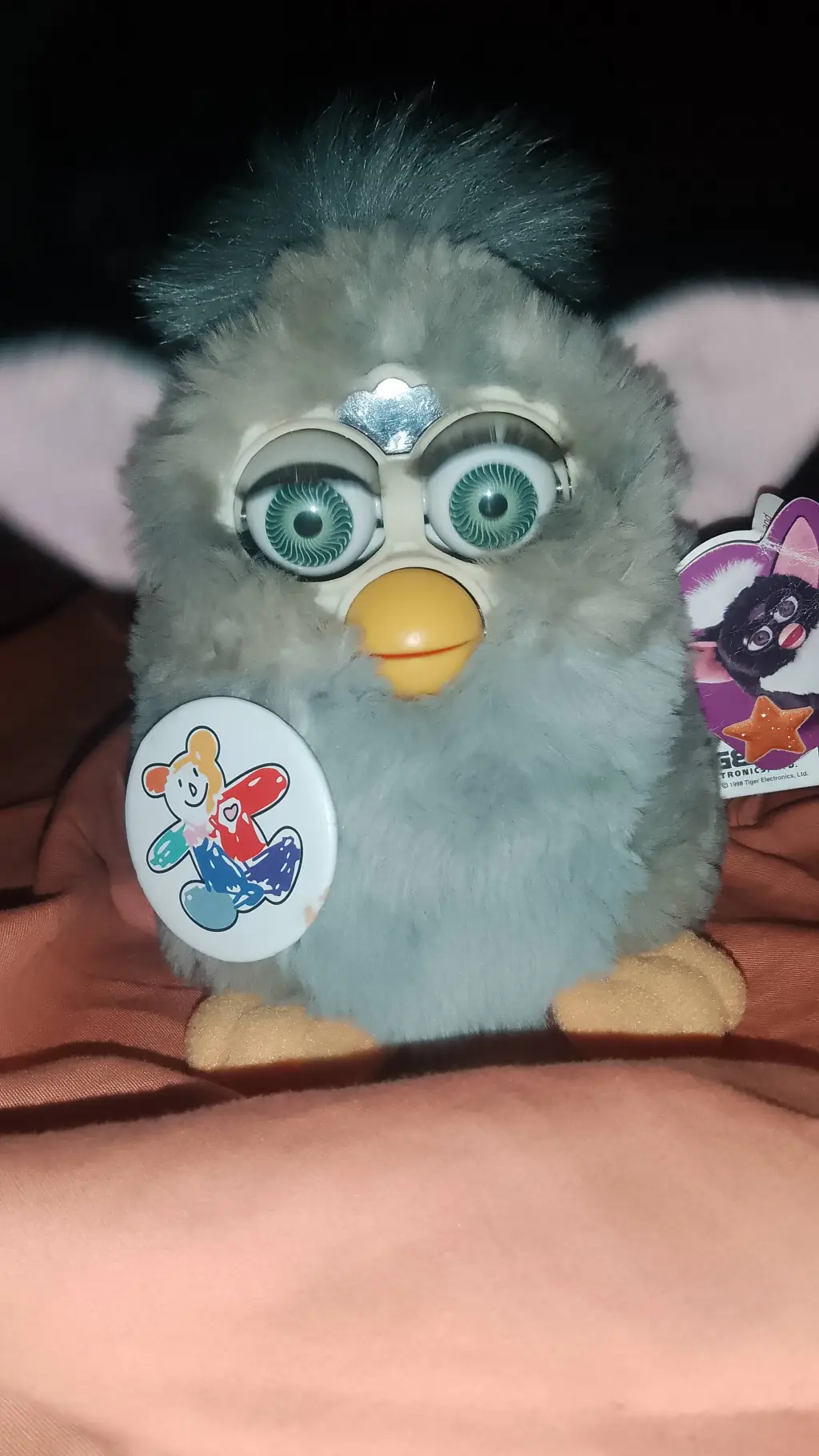 ai character: furby 1998 wolf background