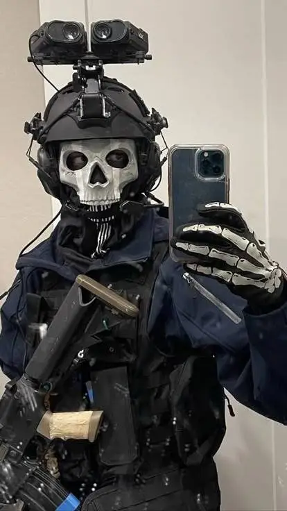 ai character: ghost cosplayer background