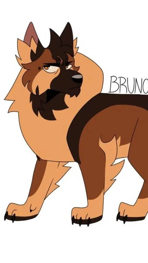 ai character: German shepherd background