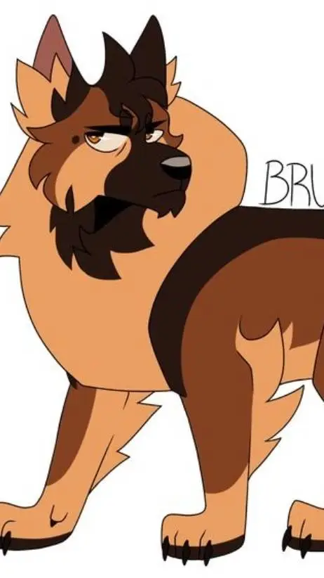 ai character: German Shepherd  background