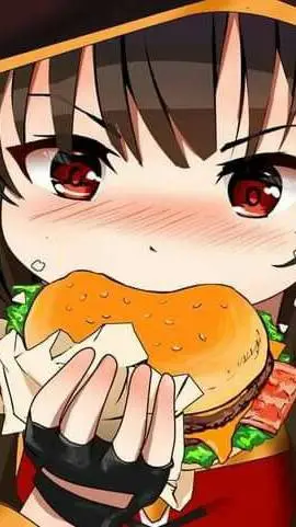 ai character: Megumin 🧡💥 background