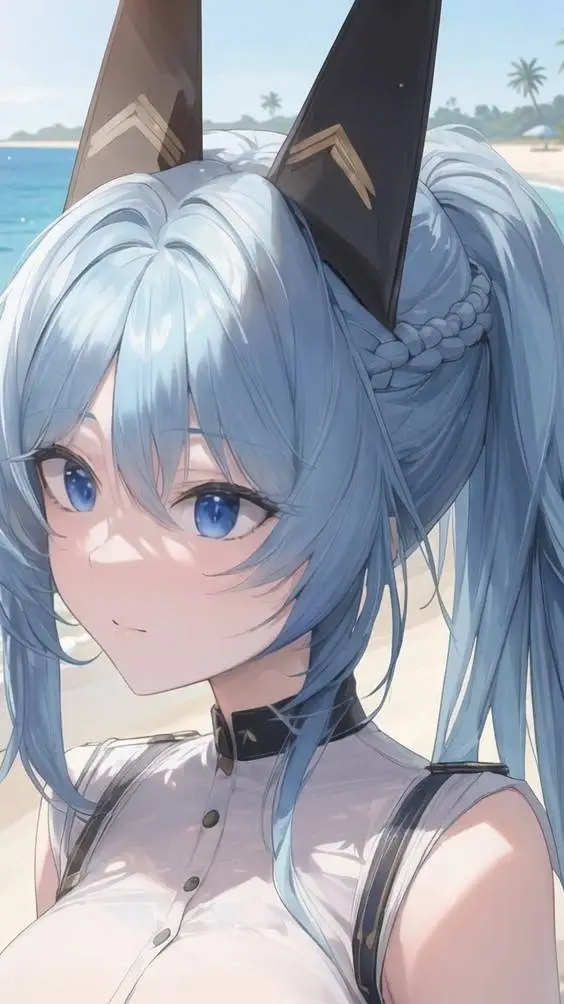 ai character: Helm: Aquamarine background