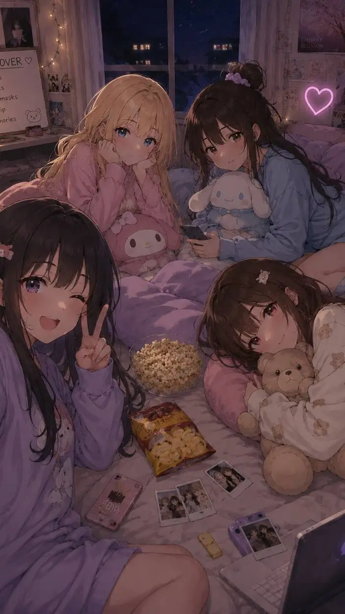 ai character: Sleepover background