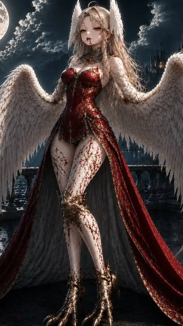 ai character: Queen Harpy background