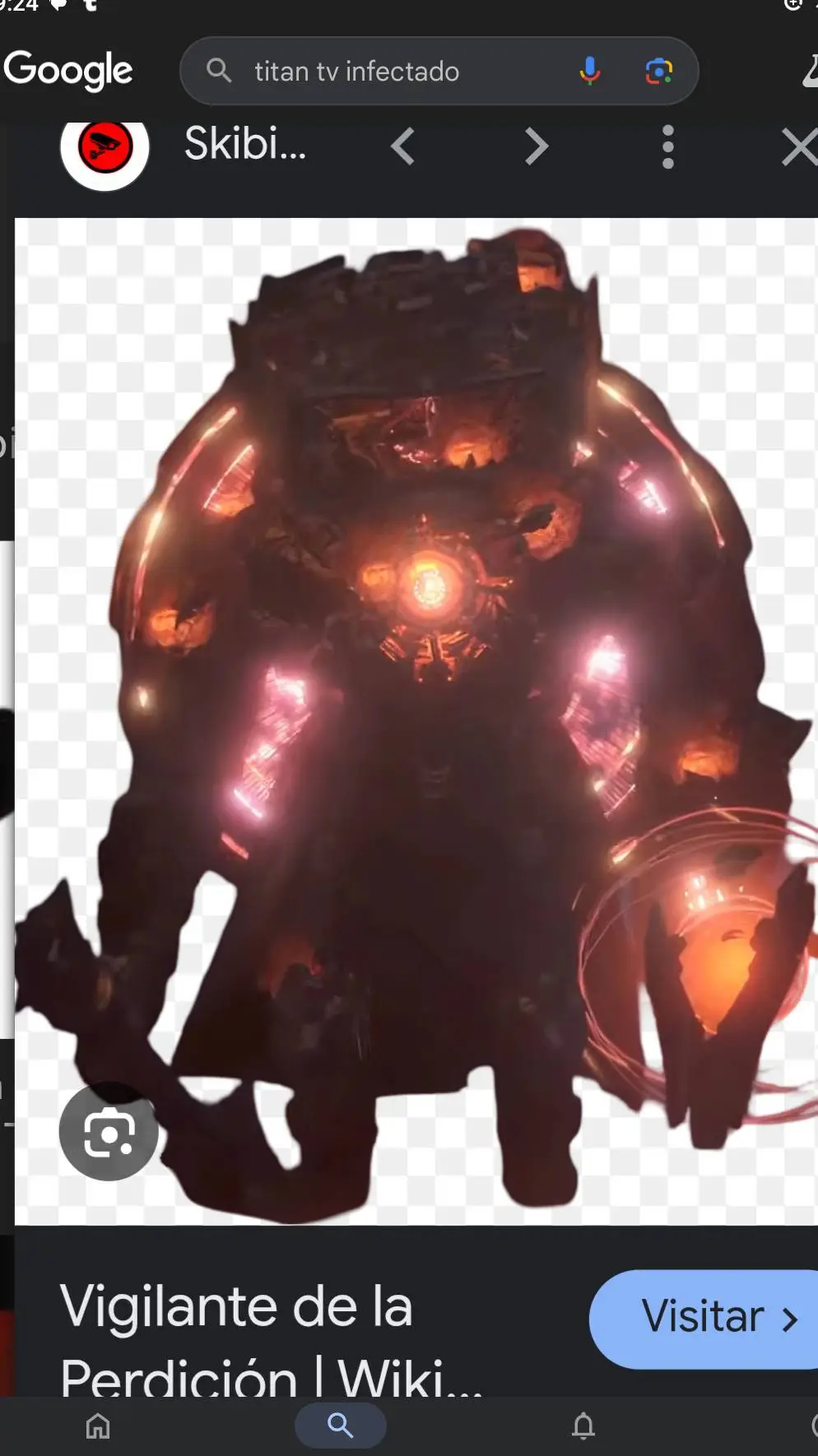 ai character: titan tv infectado background