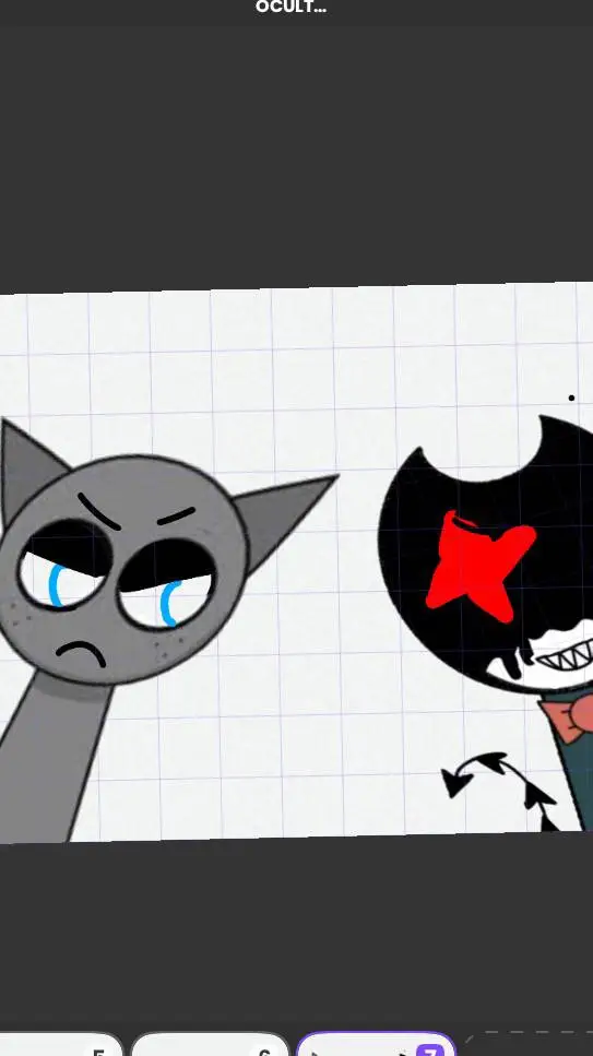 ai character: Bendy vs grey background