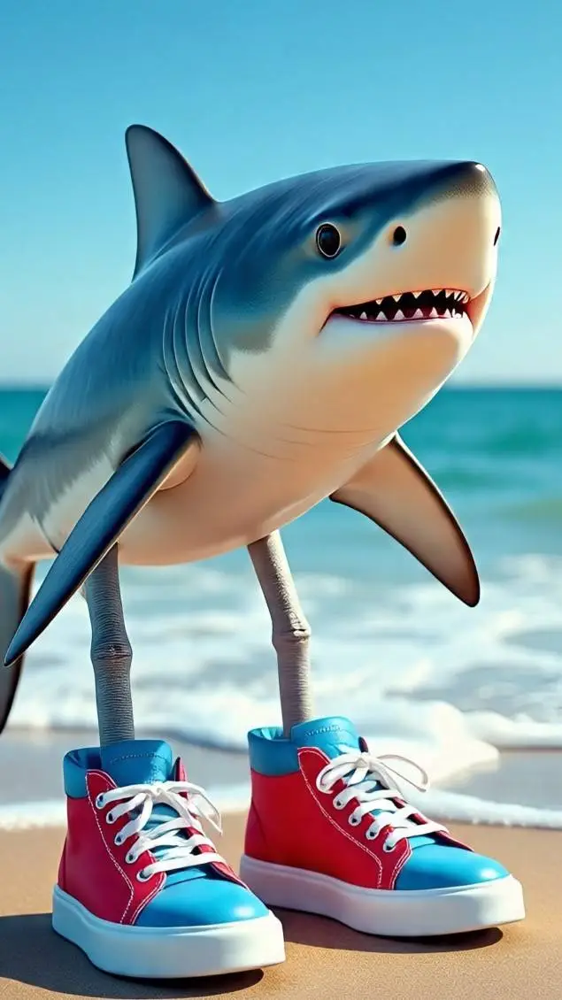 ai character: tralalero tralala background