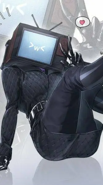 ai character: tv woman  background
