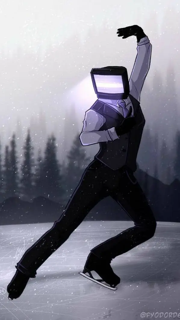 ai character: patinaje en hielo background