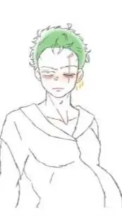 ai character: zoro pregnant.. background