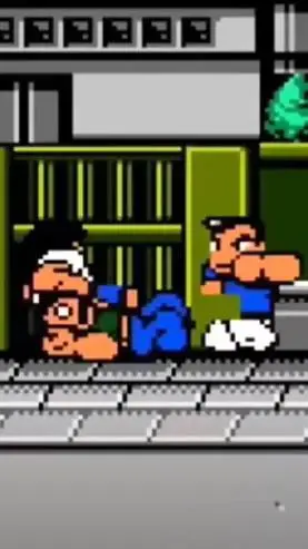ai character: River City Ransom background