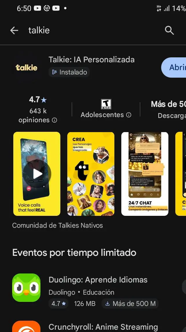 ai character: Talkie volvió? background
