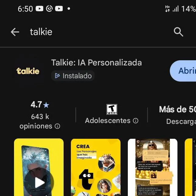 chat with ai character: Talkie volvió?