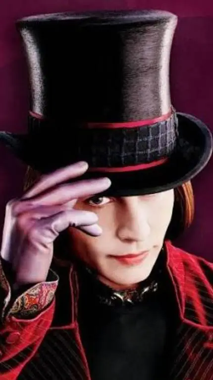 ai character: Willy Wonka  background