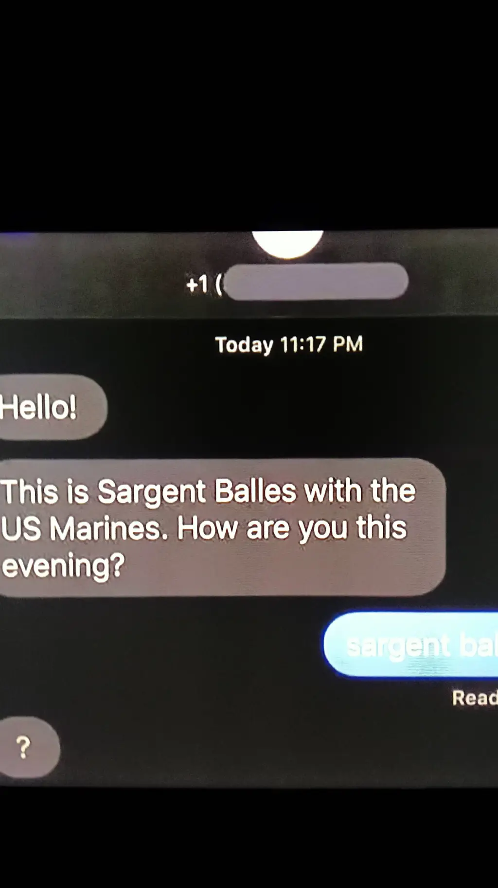 ai character: Text from Marines background