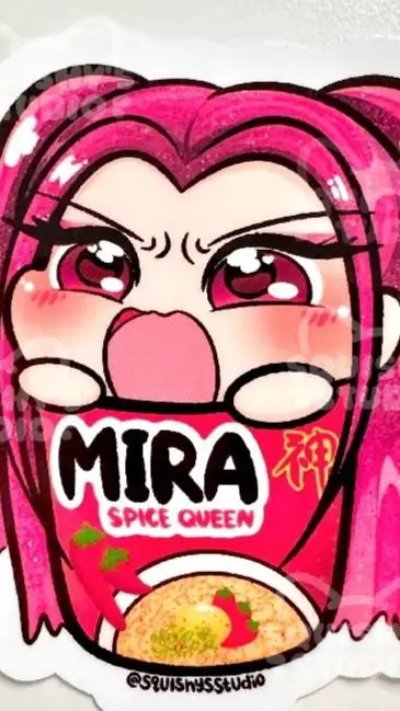 ai character: Mira kitty background