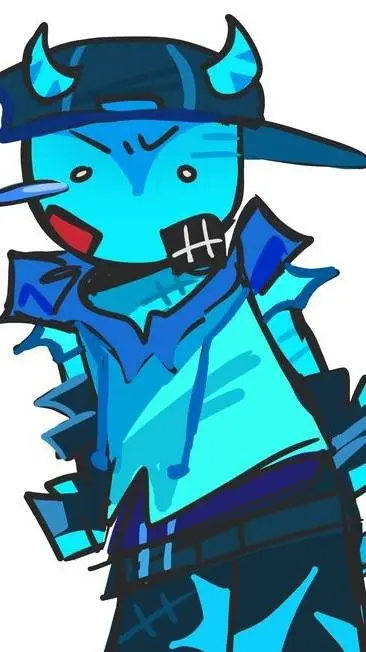 ai character: Freaky bluudud background