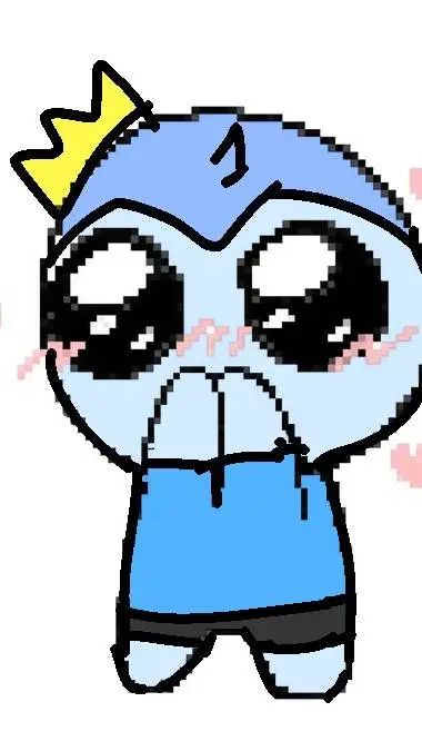 ai character: bluee background